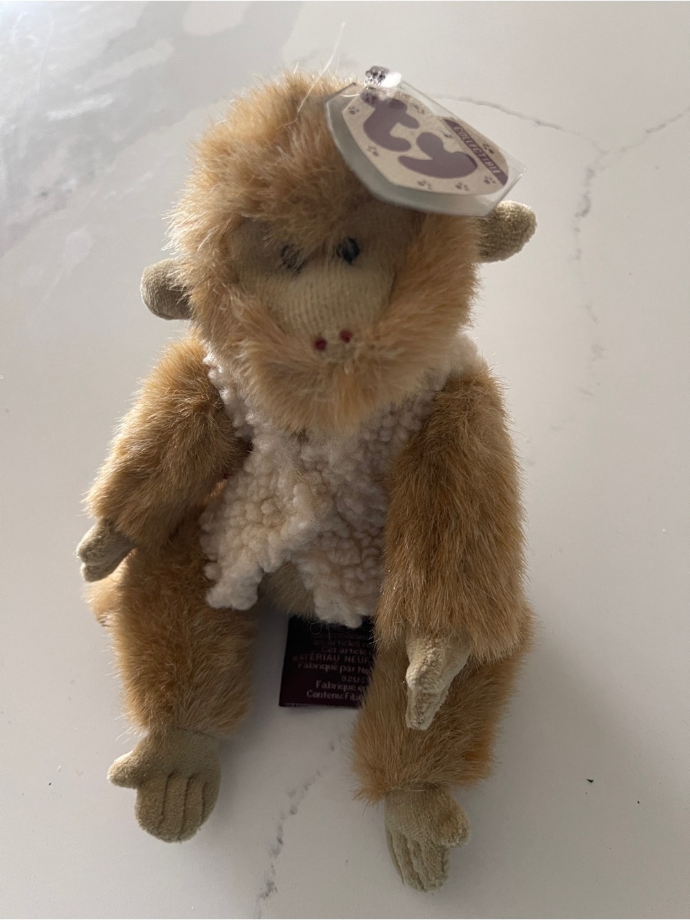Ty Attic Treasures Morgan the Monkey Rare Older Beige Tag Mint Condition